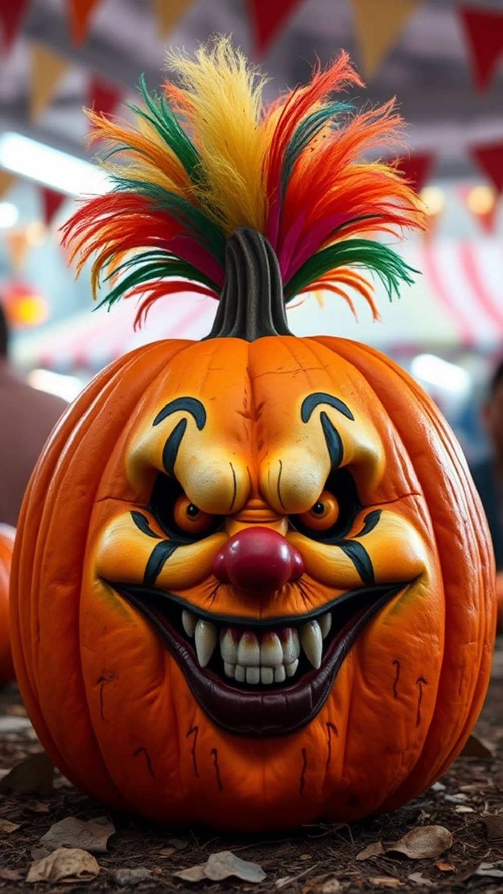 Creepy Clown Pumpkin