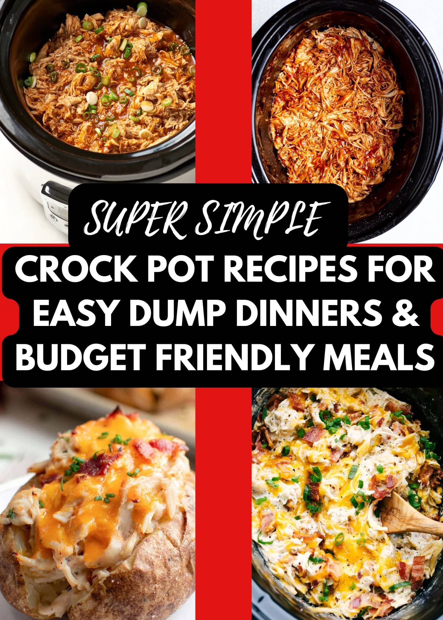 super simple crockpot recipes for easy dump dinners and budget friendly slow cooker meals