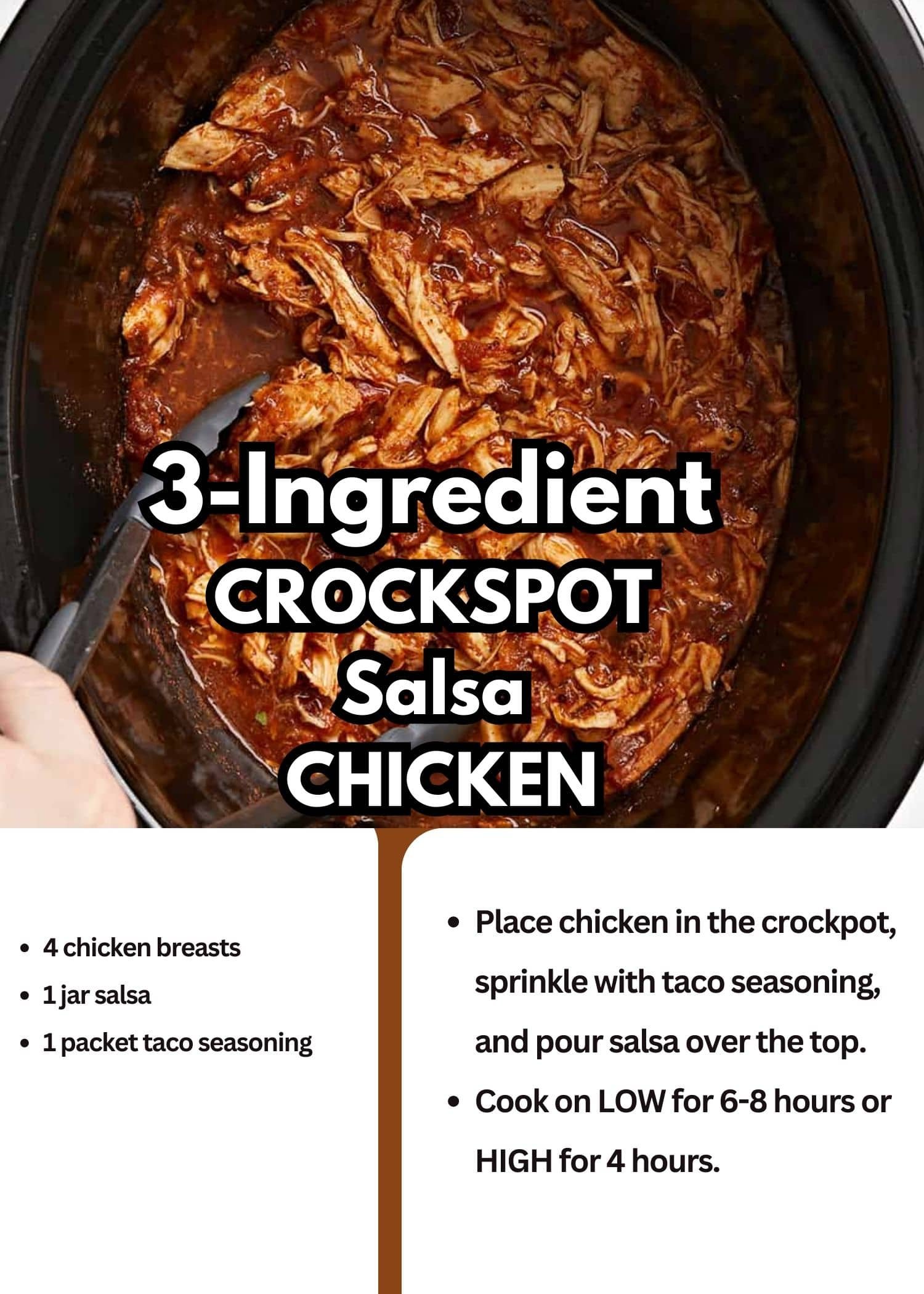 Crockpot Dump Dinners Salsa Chicken