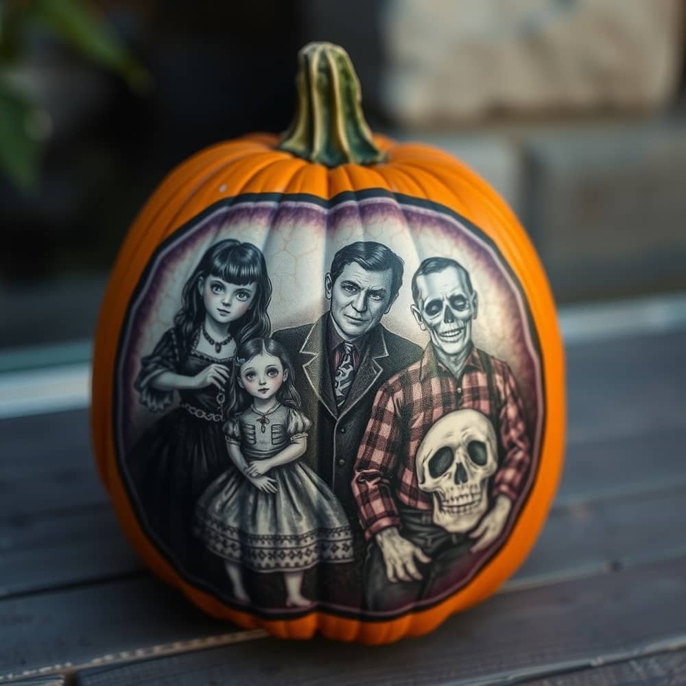 Cursed Family Portrait Pumpkin