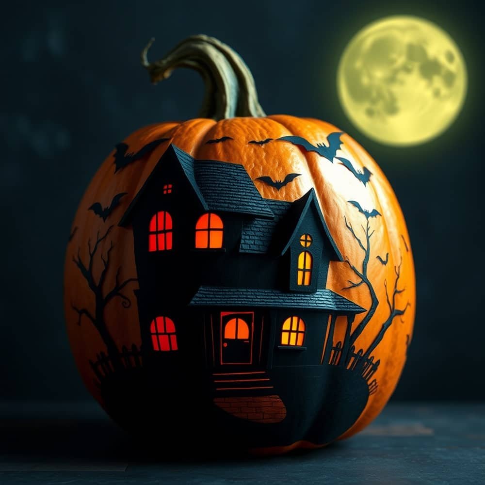 Haunted House Pumpkin