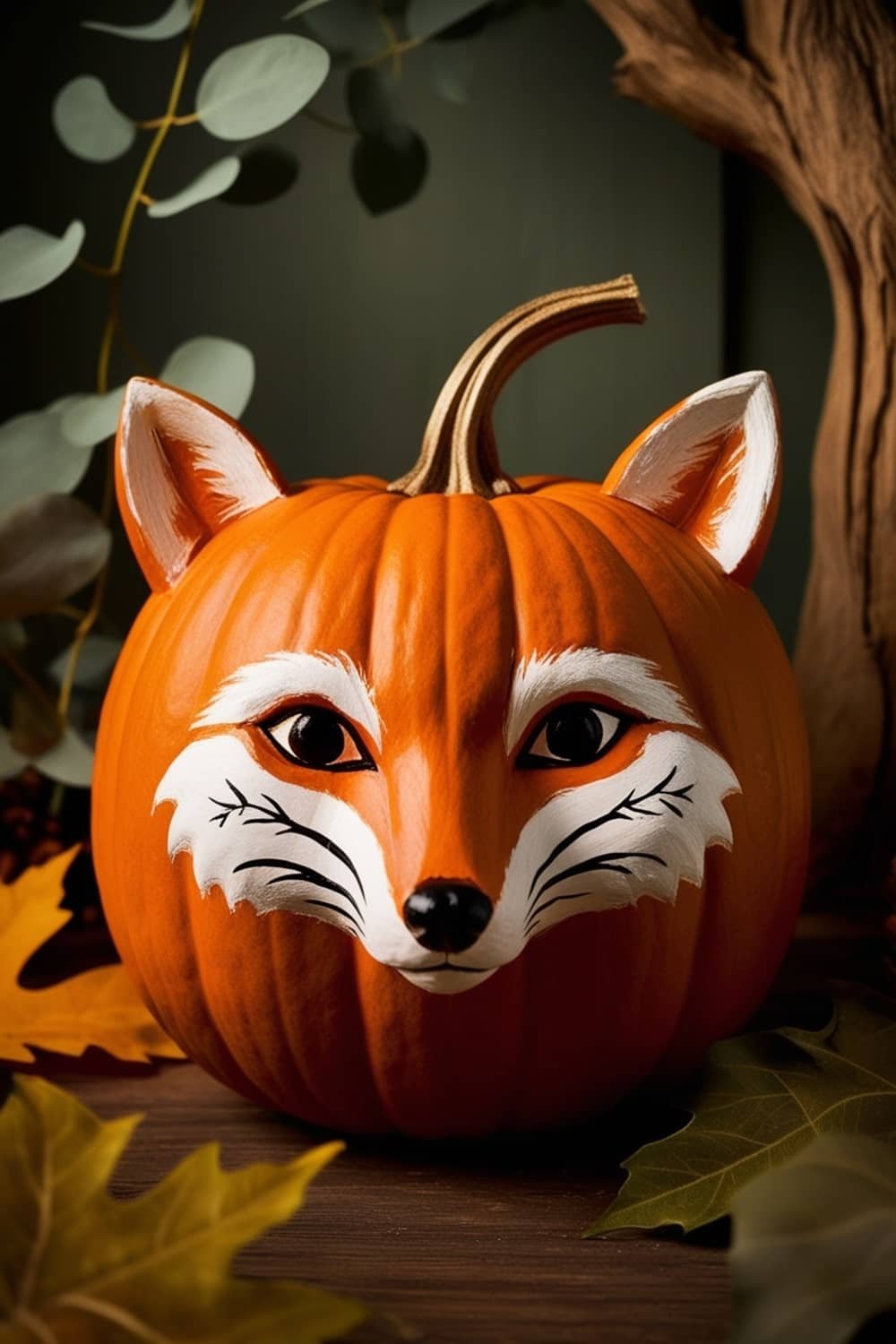 Woodland Critter Faces Pumpkin