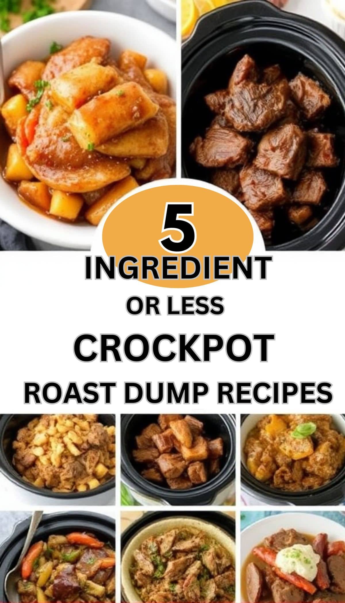 5 Ingredient Crockpot Roast Dump Recipes