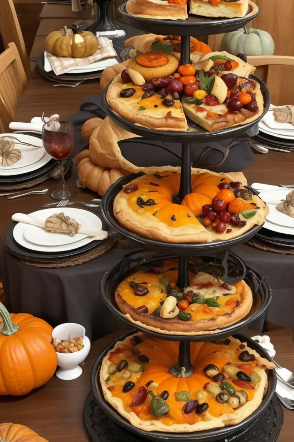 Thanksgiving home decor ideas Harvest Buffet Table Setup